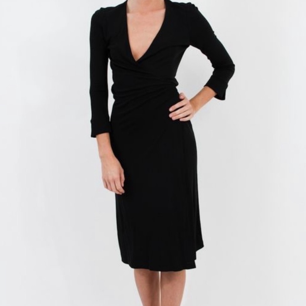 Diane Von Furstenberg Black Wrap Dress